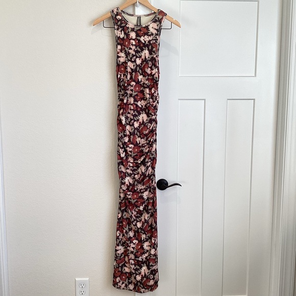 Anthropologie Sleeveless Cutout Slim Column Midi Dress Black Floral NEW Small - Picture 5 of 16